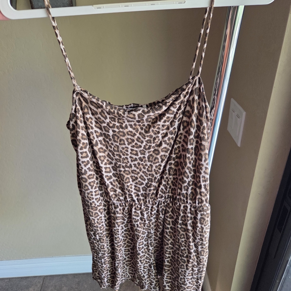 H&M Leopard Print Shorts Romper